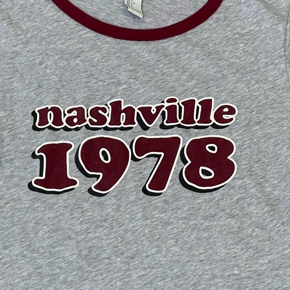 FOREVER 21 NASHVILLE 1978 t-shirt Large short sleeve gray - Picture 2 of 3